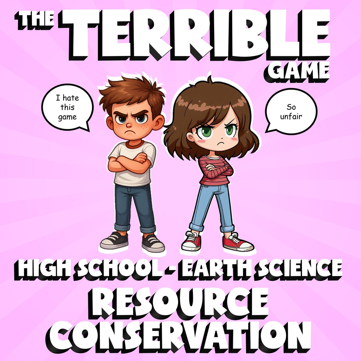 Resource Conservation THE TERRIBLE GAME - No Prep Earth Science Review Activity