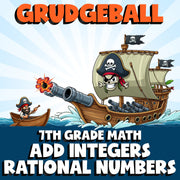 Add Integers Rational Numbers GRUDGEBALL Math Game - No Prep Grade 7 Review