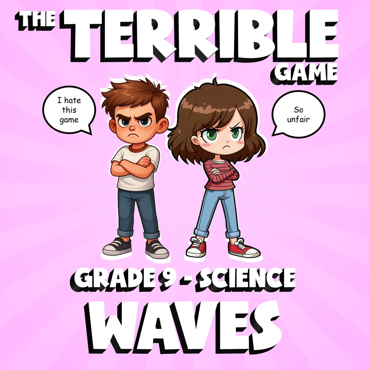 Waves THE TERRIBLE GAME - No Prep Grade 9 Science Review Activity