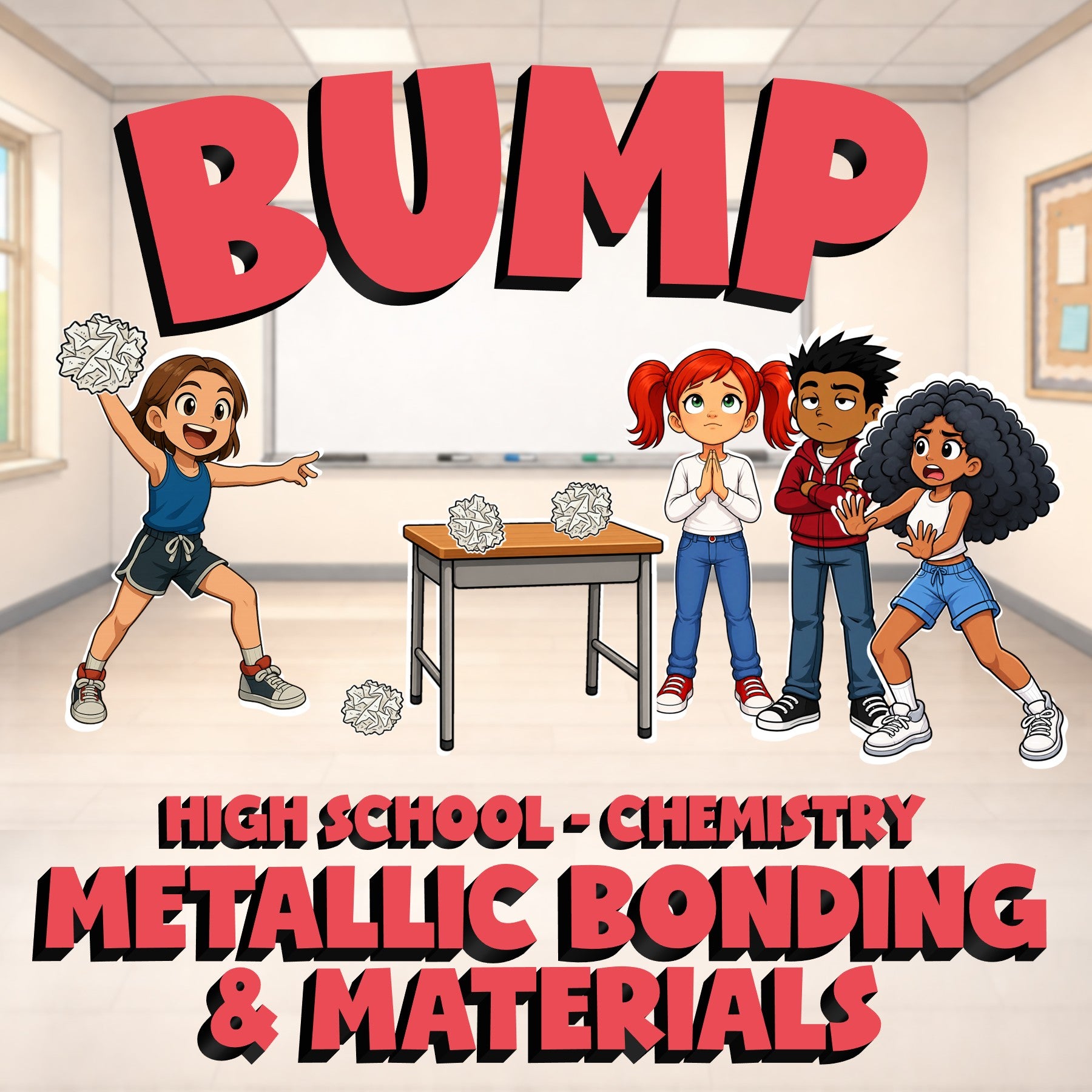 Metallic Bonding & Materials BUMP Science Game - No Prep Chemistry Review