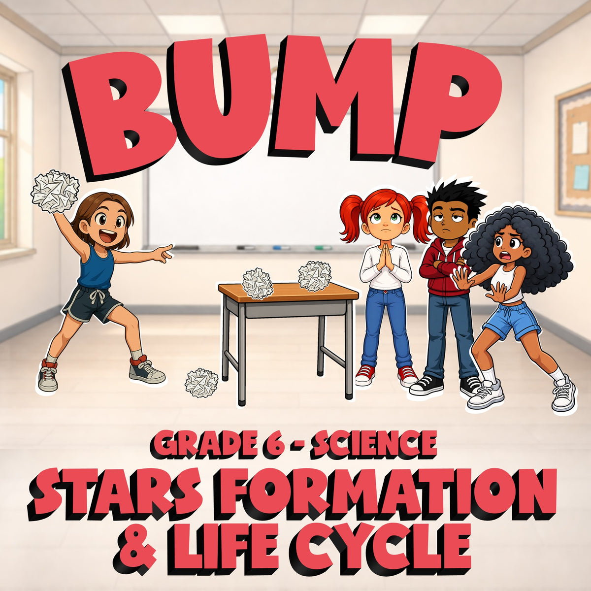 Stars Formation & Life Cycle BUMP Science Game - No Prep Grade 6 Review Activity