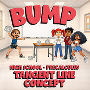 Tangent Line Concept BUMP Math Game - No Prep PreCalculus Review Activity
