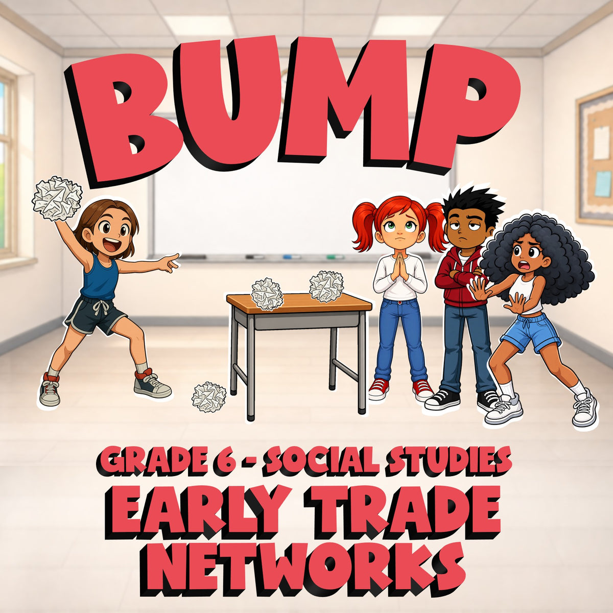 Early Trade Networks BUMP Socials Game - No Prep Grade 6 Review Activity