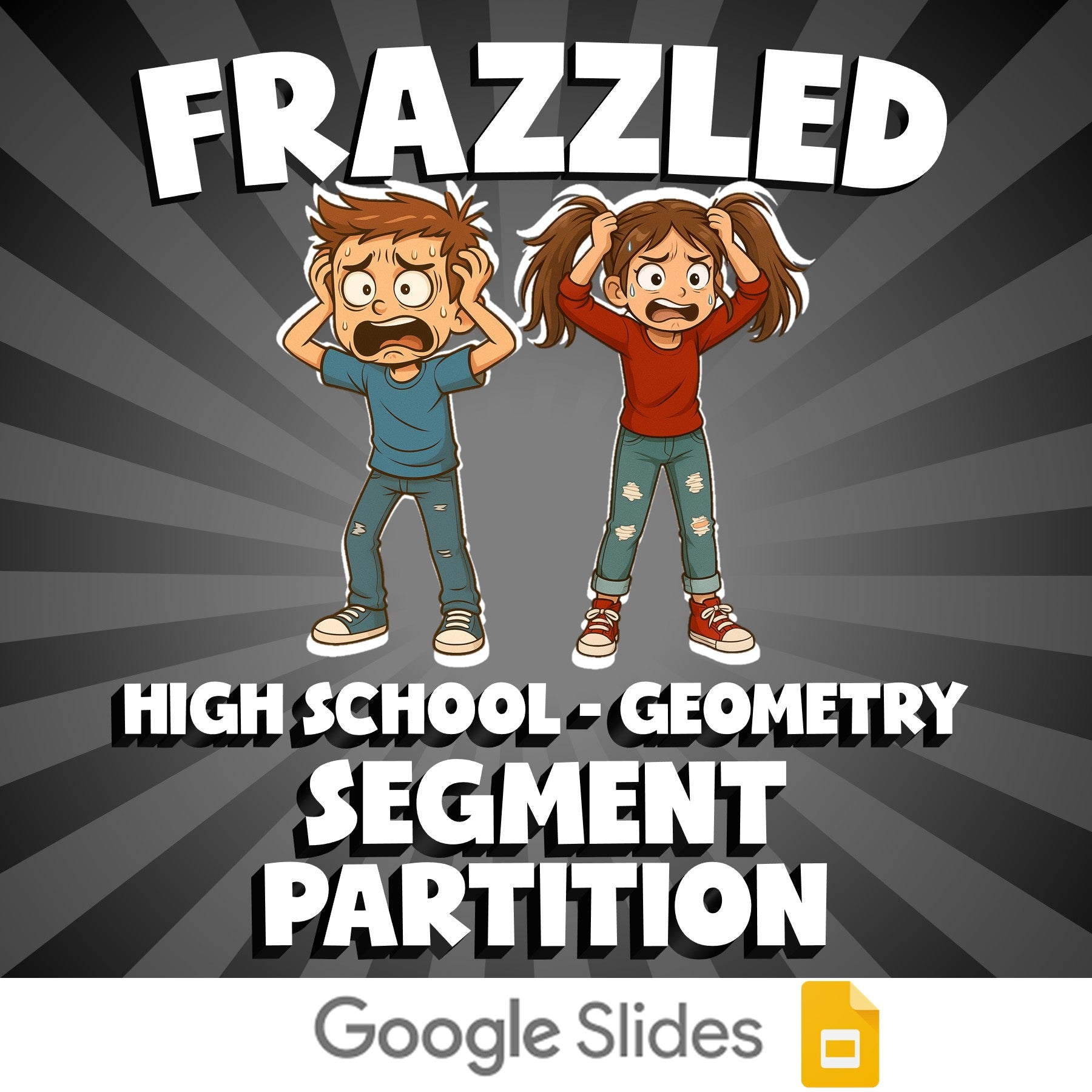 Segment Partition FRAZZLED Math Game - No Prep Geometry Review Activity