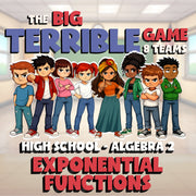 Exponential Functions BIG TERRIBLE GAME - No Prep Algebra 2 Math Review Activity