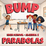 Parabolas BUMP Math Game - No Prep Algebra 2 Review Activity