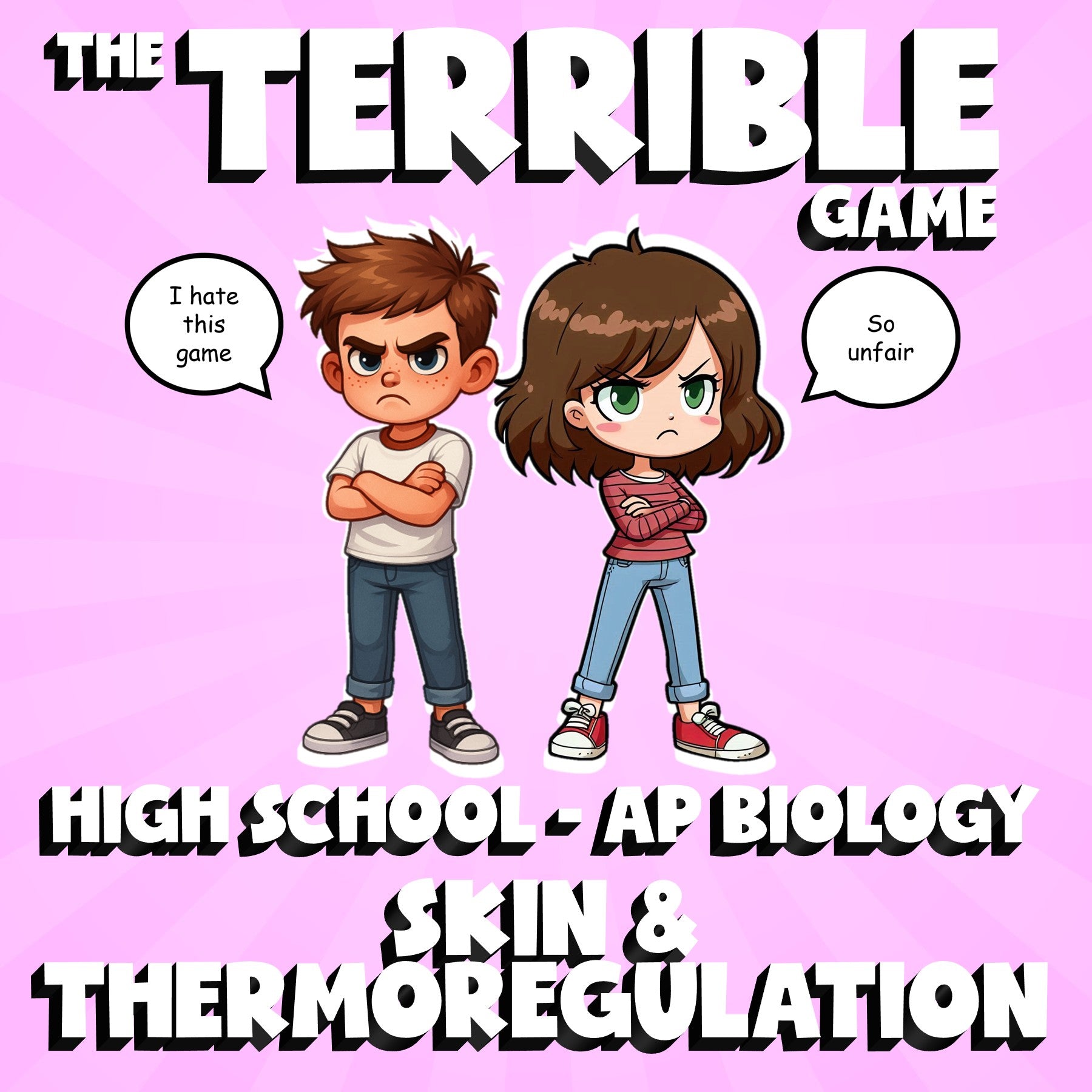 Skin & Thermoregulation THE TERRIBLE GAME - No Prep AP Biology Science Review