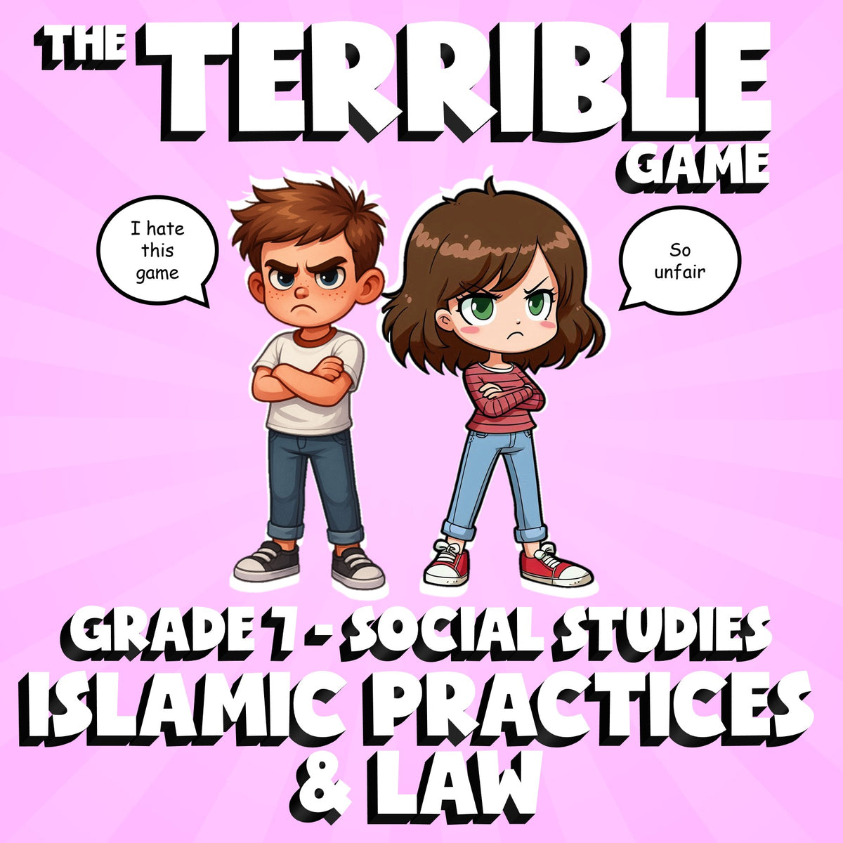 Islamic Practices & Law THE TERRIBLE GAME - No Prep Grade 7 Socials Review