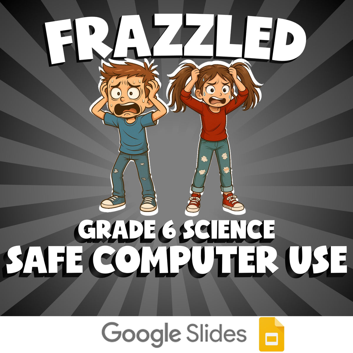 Safe Computer Use FRAZZLED Science Game - No Prep Grade 6 Review Activity