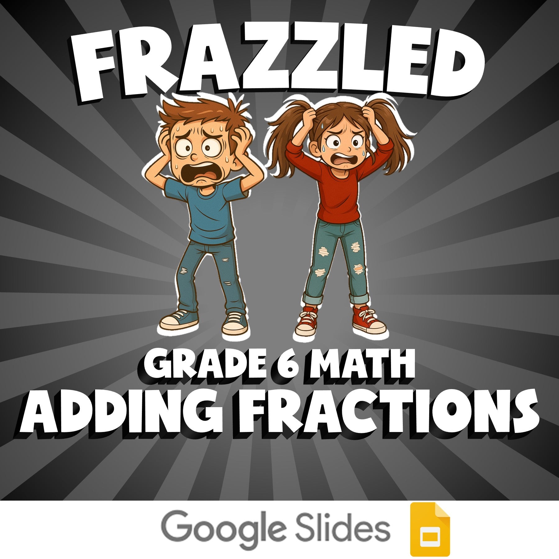 Adding Fractions FRAZZLED Math Game - No Prep Grade 6 Review Activity