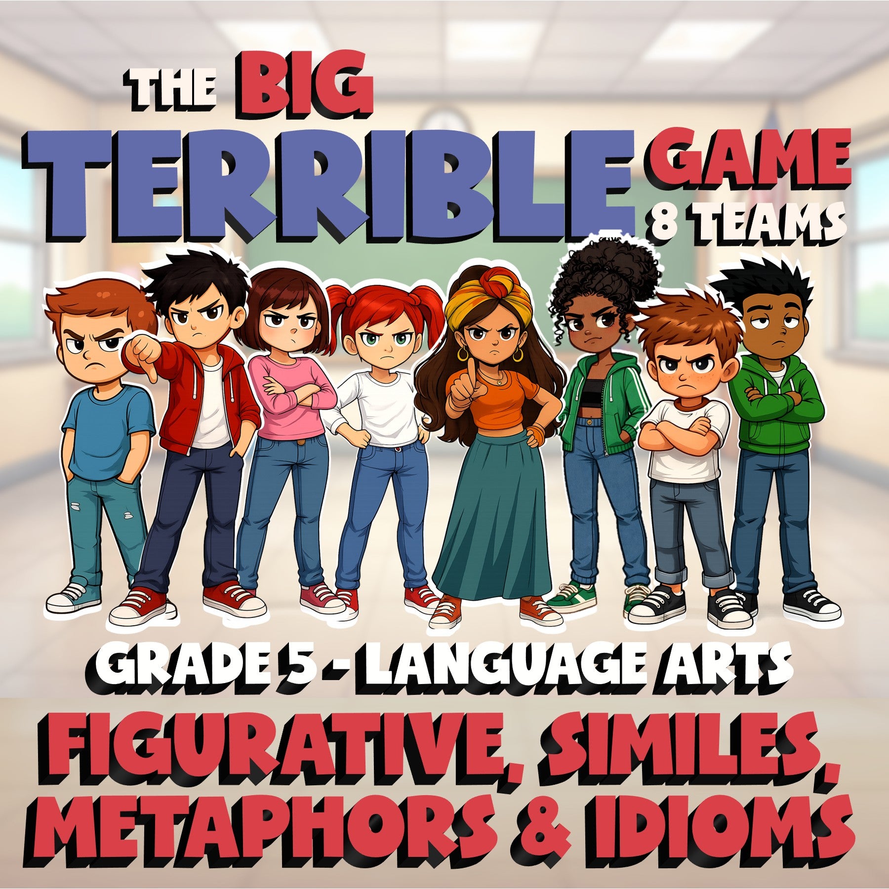 Figurative, Similes, Metaphors & Idioms BIG TERRIBLE GAME - Grade 5 ELA Review
