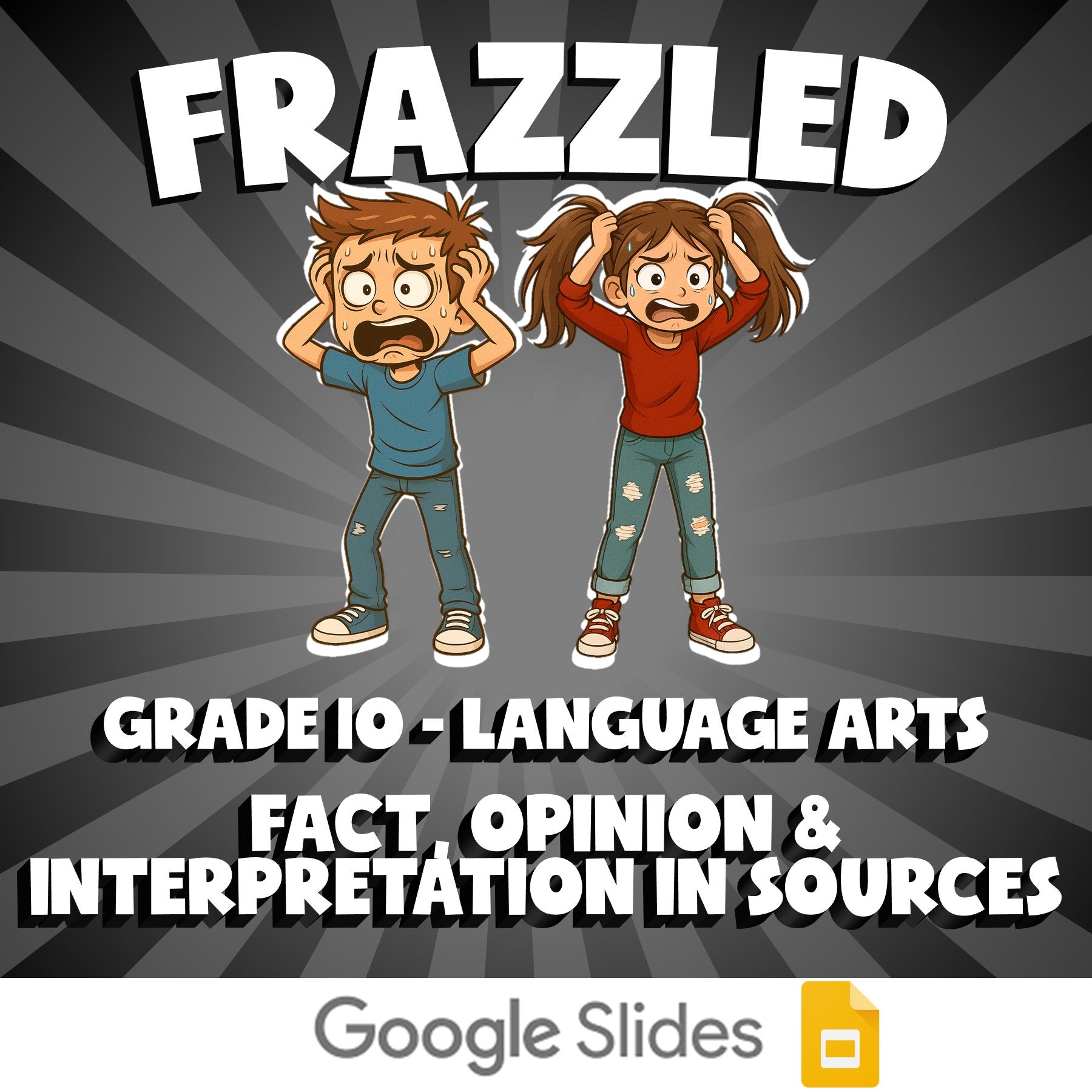 Fact, Opinion & Interpretation in Sources FRAZZLED ELA Game - No Prep Grade 10