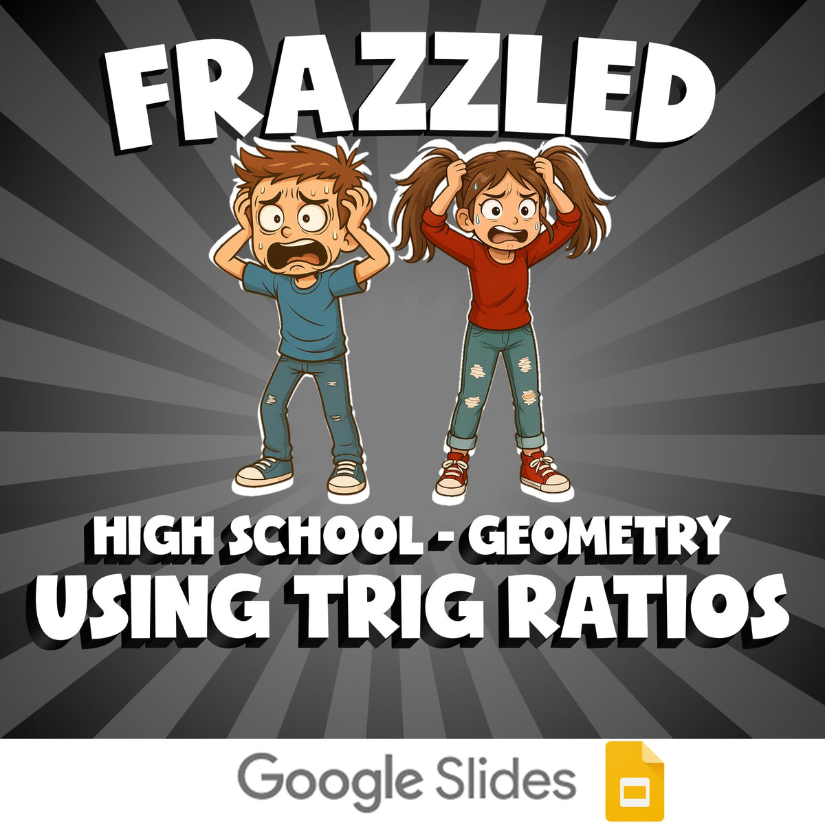 Using Trig Ratios FRAZZLED Math Game - No Prep Geometry Review Activity
