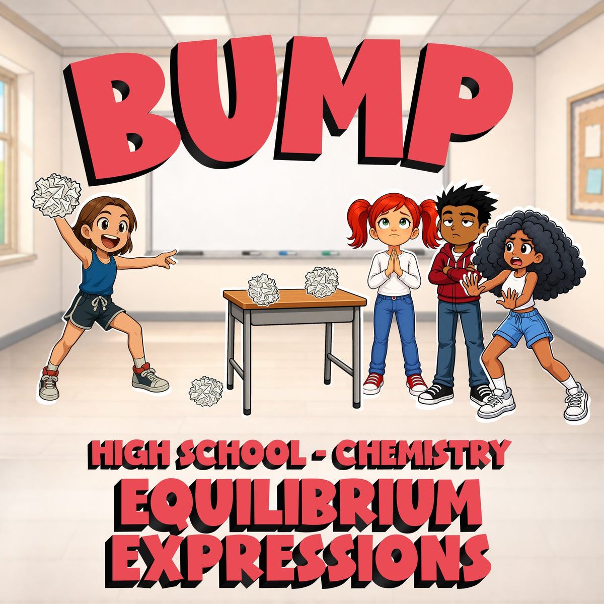Equilibrium Expressions BUMP Science Game - No Prep Chemistry Review Activity