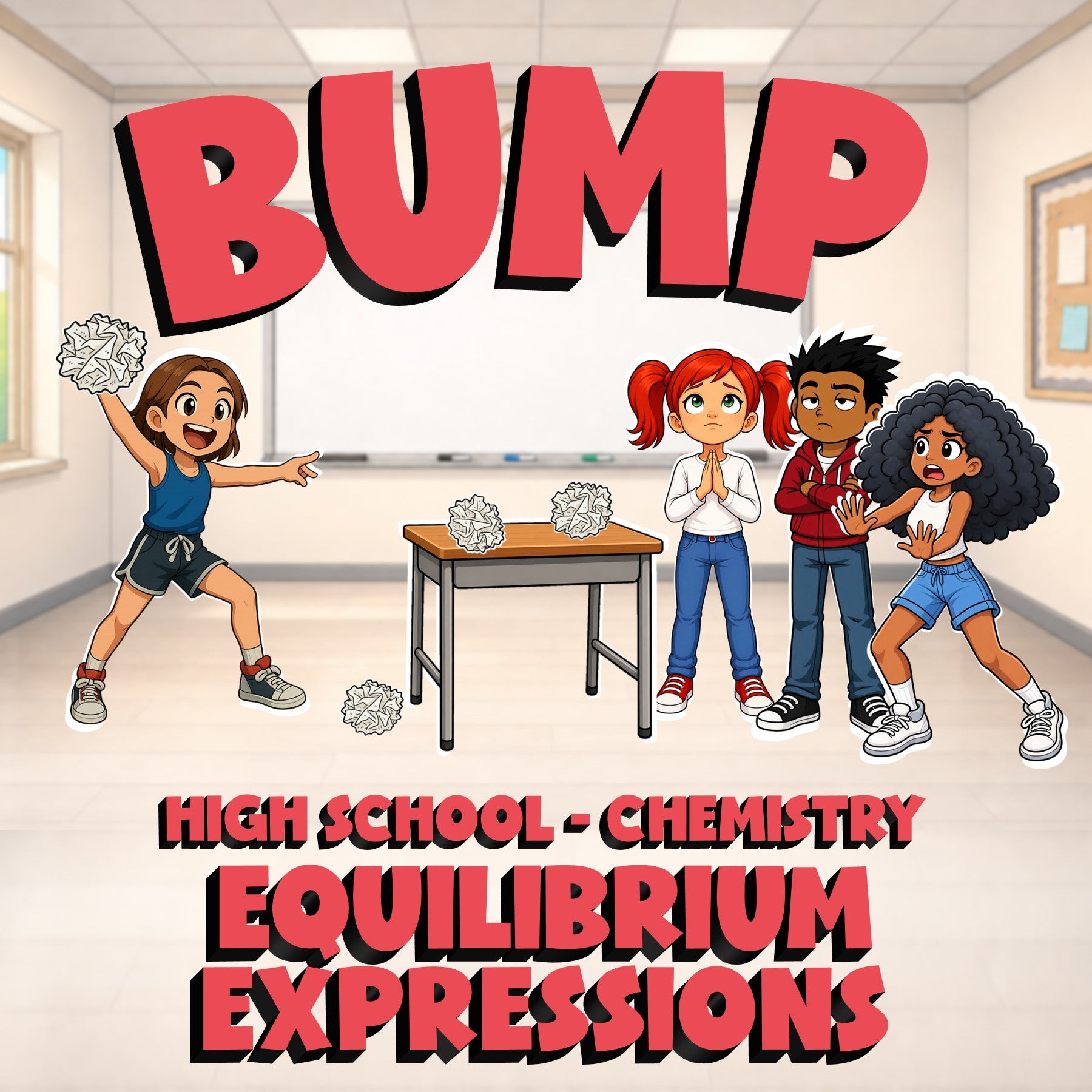 Equilibrium Expressions BUMP Science Game - No Prep Chemistry Review Activity