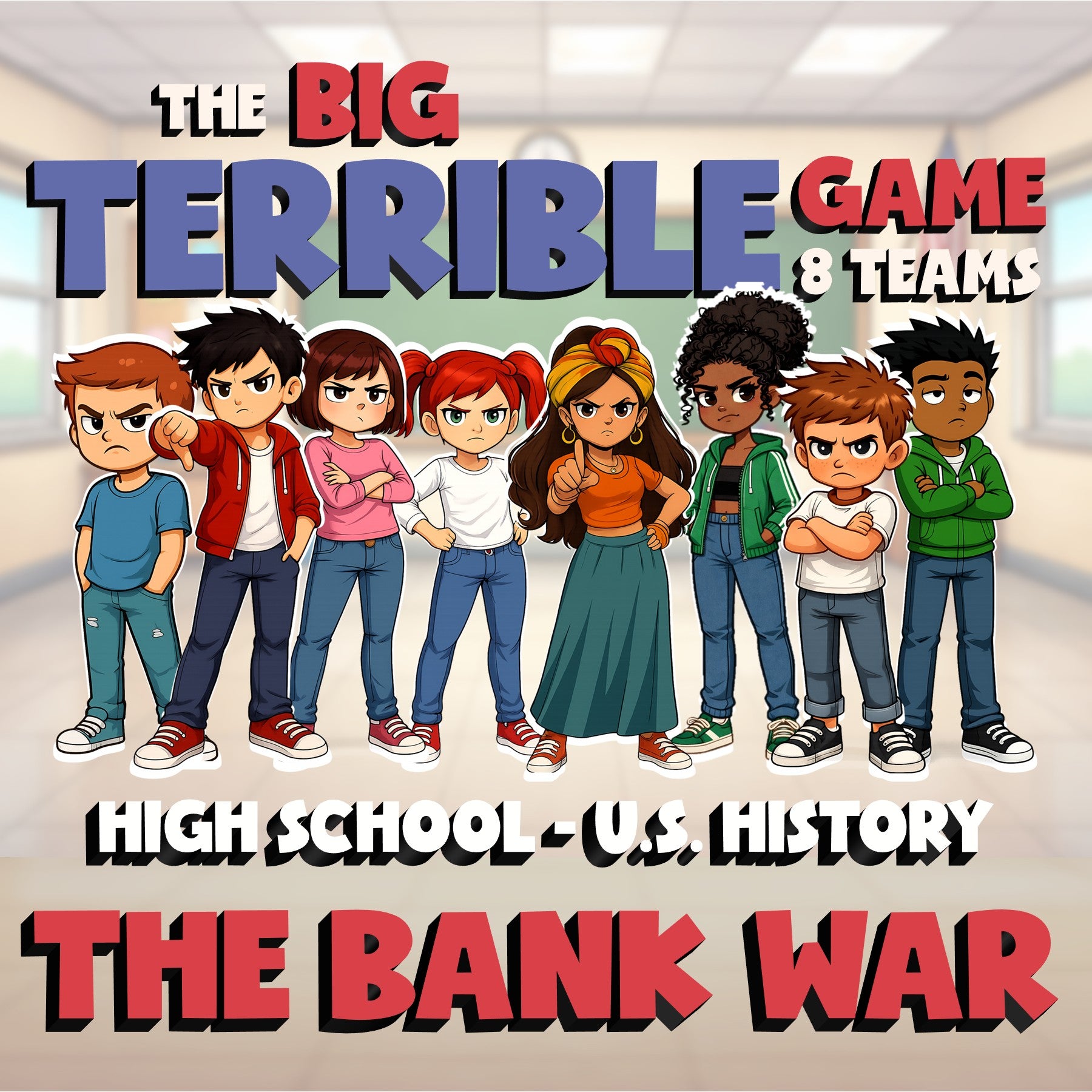 The Bank War BIG TERRIBLE GAME - No Prep U.S. History Review Activity