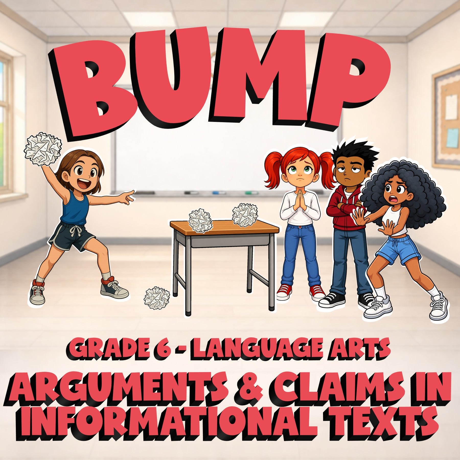 Arguments & Claims in Informational Texts BUMP ELA Game - No Prep Grade 6 Review
