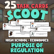 Purpose of Regulation SCOOT TASK CARDS Economics Game - No Prep Review Activity