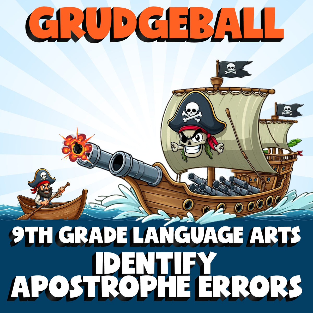 Identify Apostrophe Errors GRUDGEBALL ELA Game - No Prep Grade 9 Review Activity