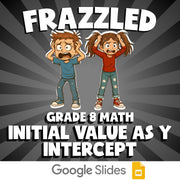 Initial Value as Y Intercept FRAZZLED Math Game - No Prep Grade 8 Review