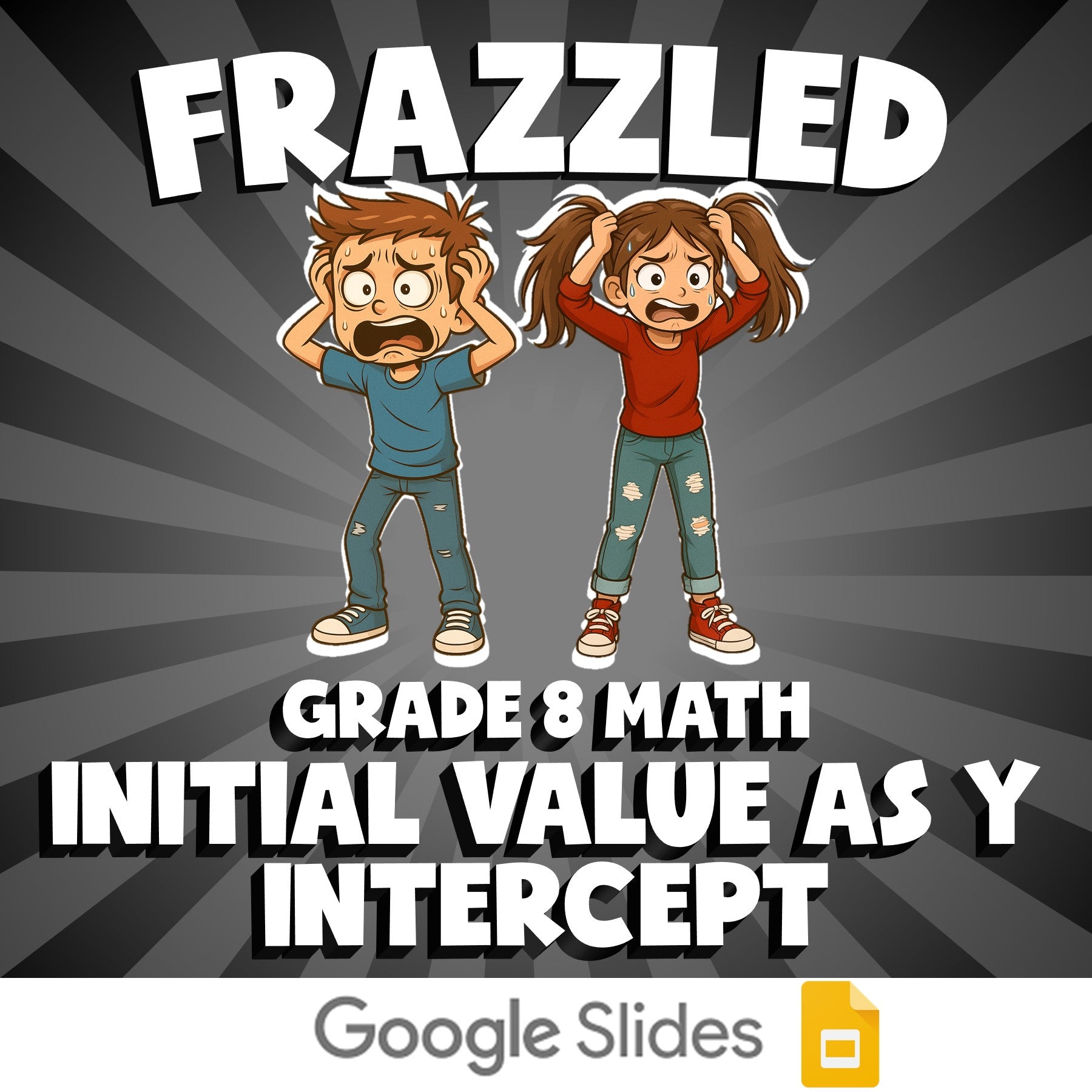 Initial Value as Y Intercept FRAZZLED Math Game - No Prep Grade 8 Review