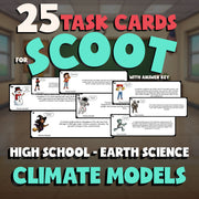 Climate Models SCOOT TASK CARDS Game - No Prep Earth Science Review Activity