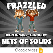 Nets of Solids FRAZZLED Math Game - No Prep Geometry Review Activity