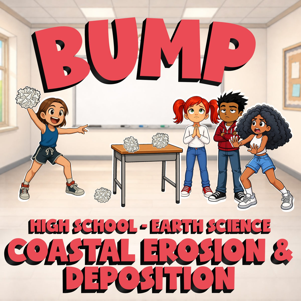 Coastal Erosion & Deposition BUMP Game - No Prep Earth Science Review Activity