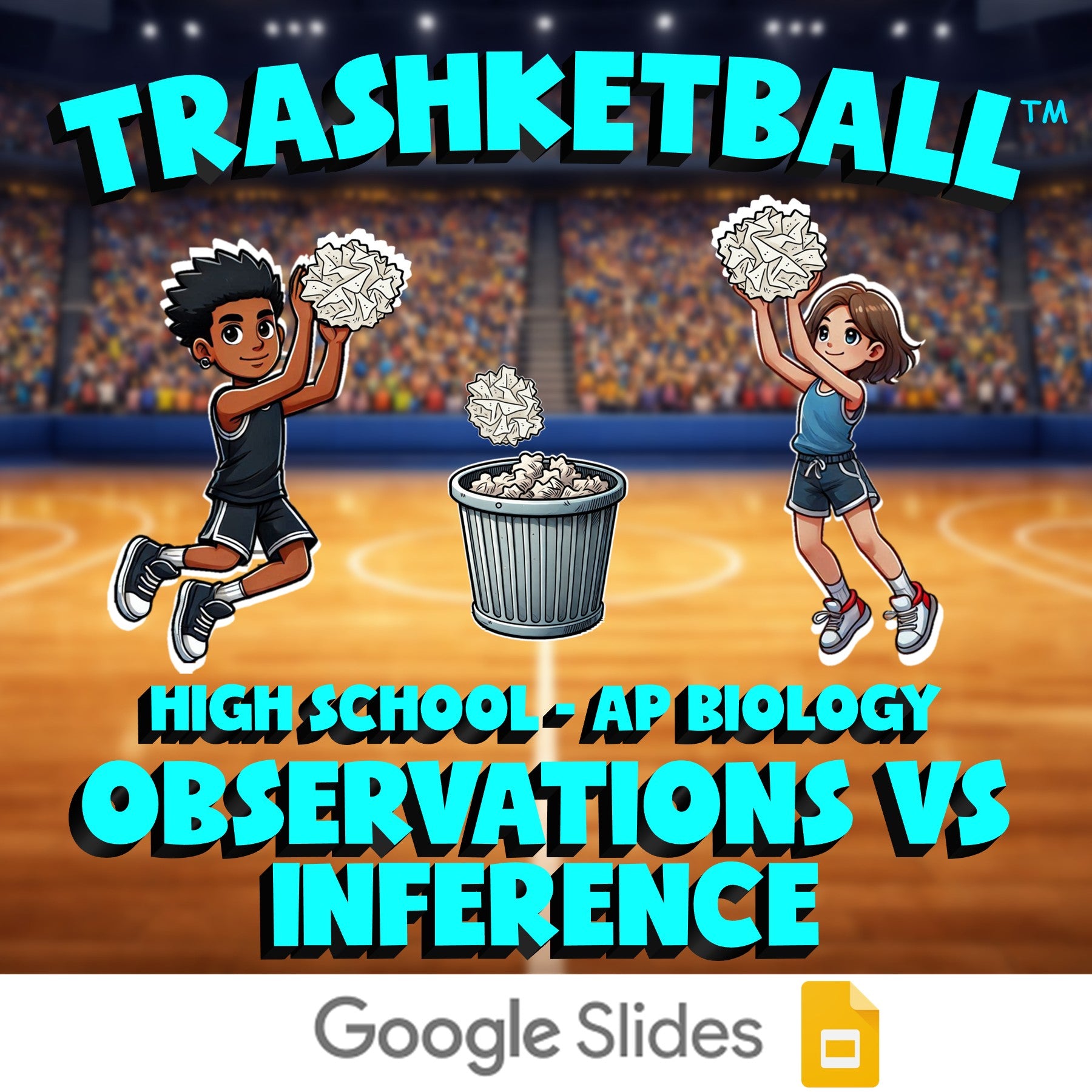 Observations vs Inference TRASHKETBALL Science Game - No Prep AP Biology Review