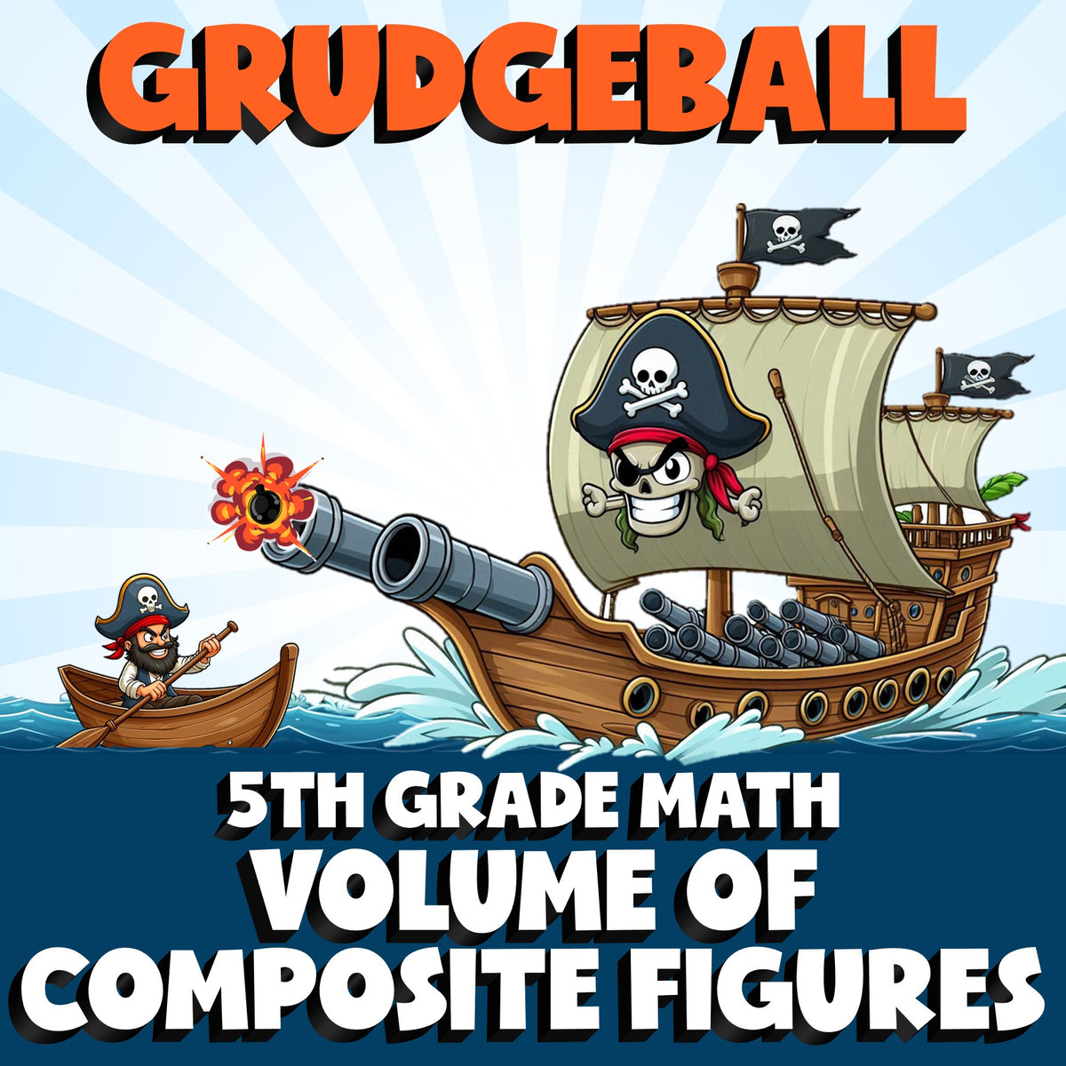Volume of Composite Figures GRUDGEBALL Math Game - No Prep Grade 5 Review
