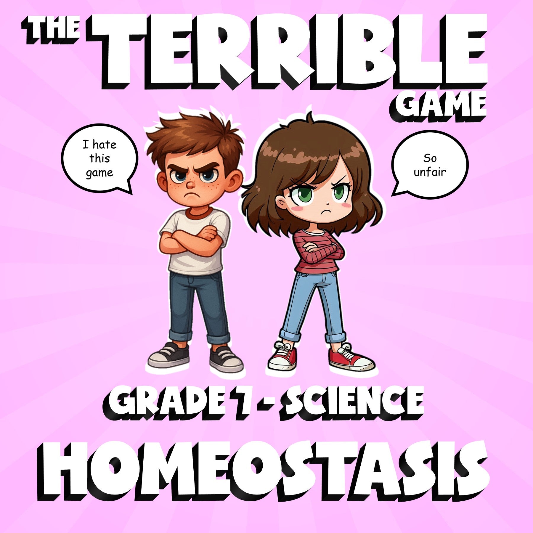 Homeostasis THE TERRIBLE GAME - No Prep Grade 7 Science Review Activity