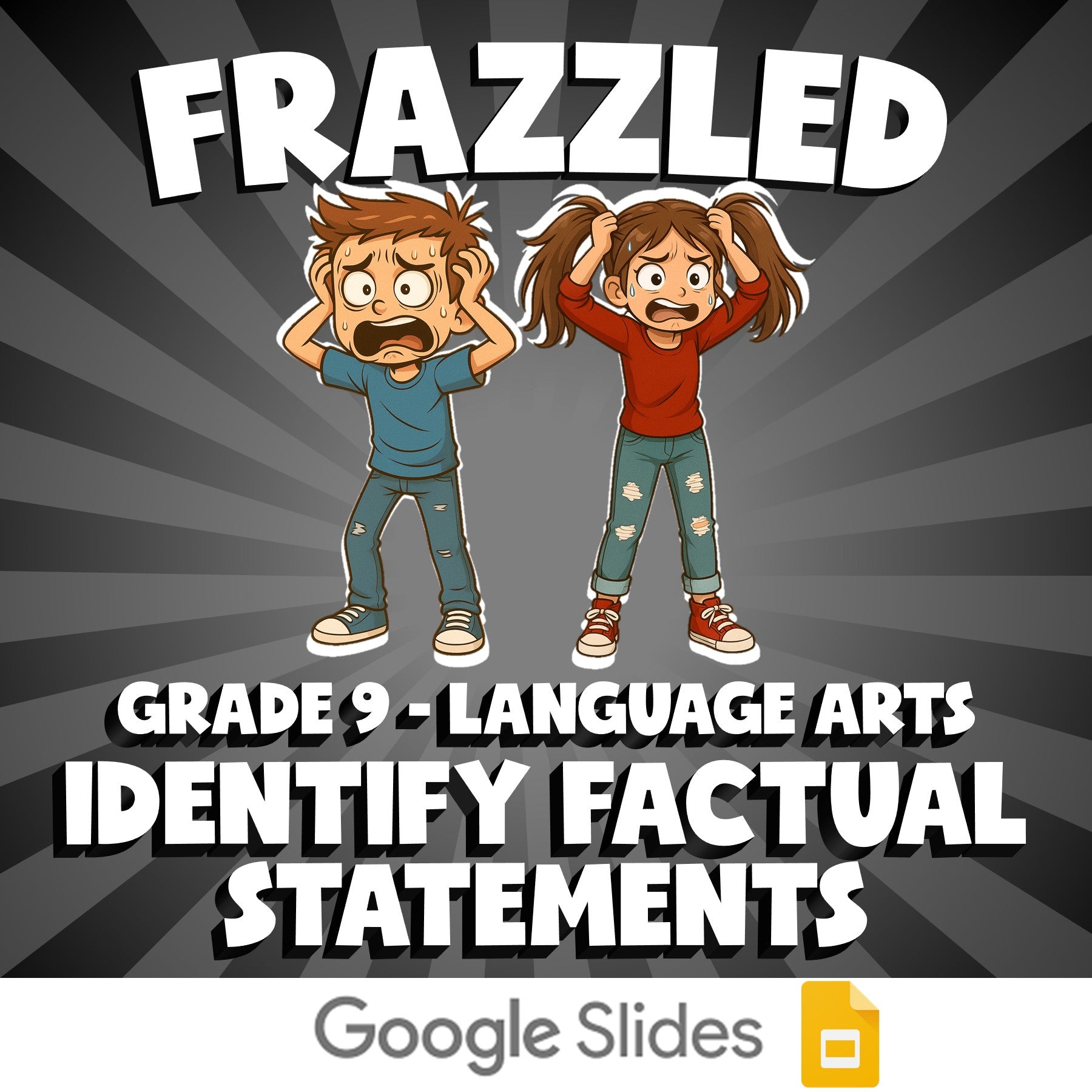 Identify Factual Statements FRAZZLED ELA Game - No Prep Grade 9 Review Activity