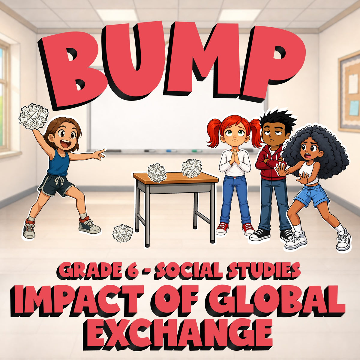Impact of Global Exchange BUMP Socials Game - No Prep Grade 6 Review Activity