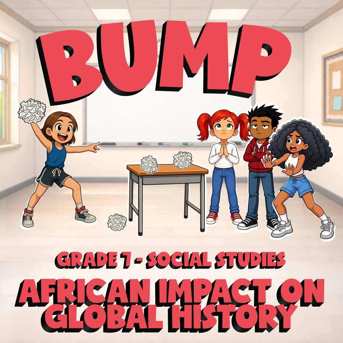African Impact on Global History BUMP Socials Game - No Prep Grade 7 Review