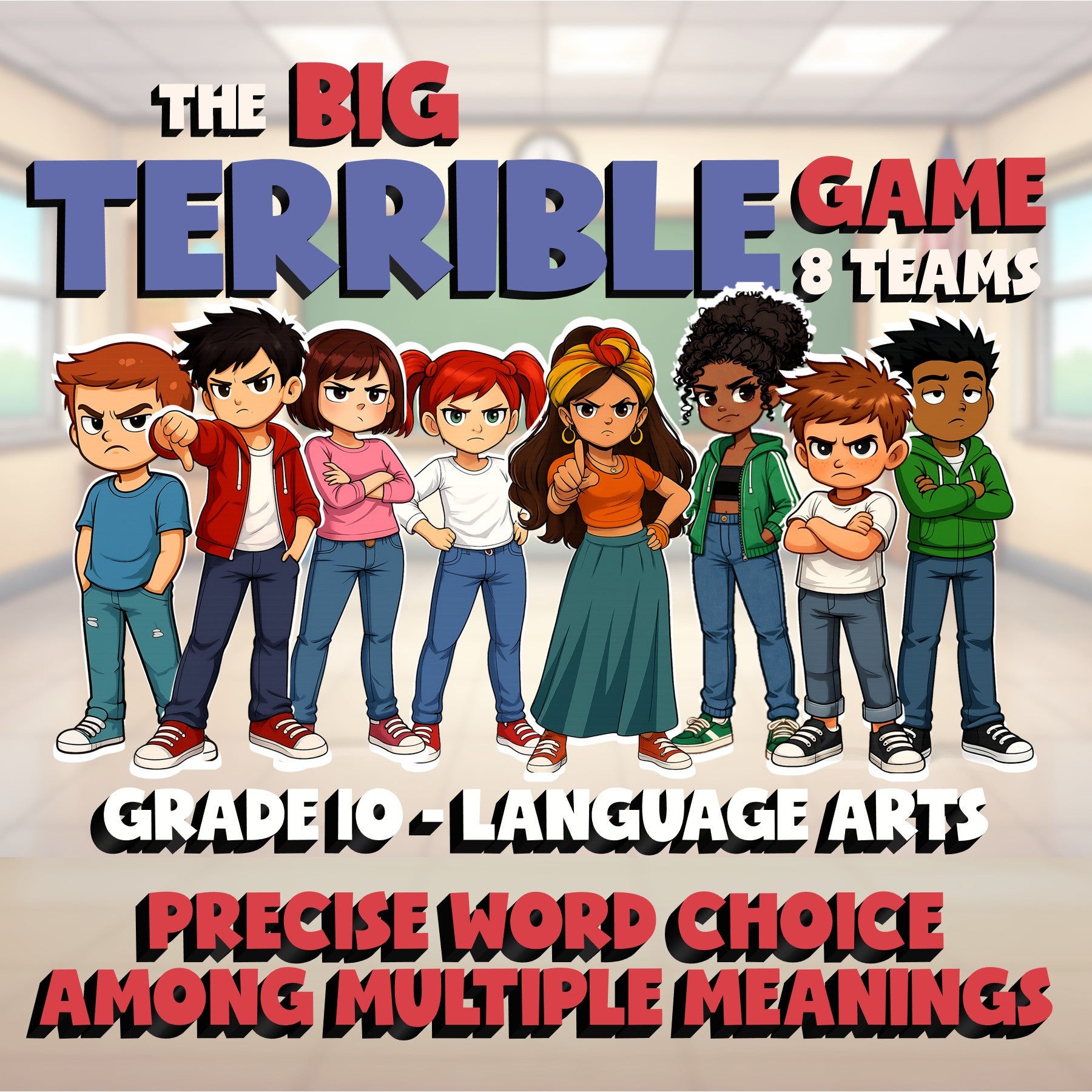 Precise Word Choice Among Multiple Meanings BIG TERRIBLE GAME - Grade 10 ELA