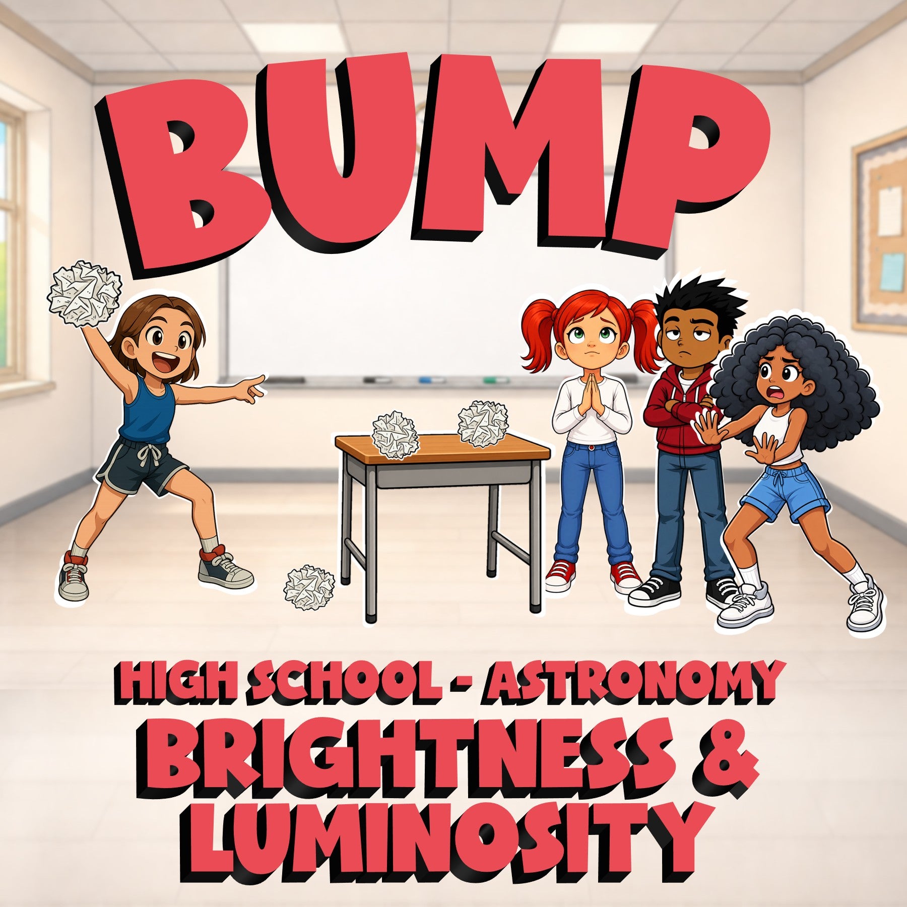 Brightness & Luminosity BUMP Science Game - No Prep Astronomy Review Activity