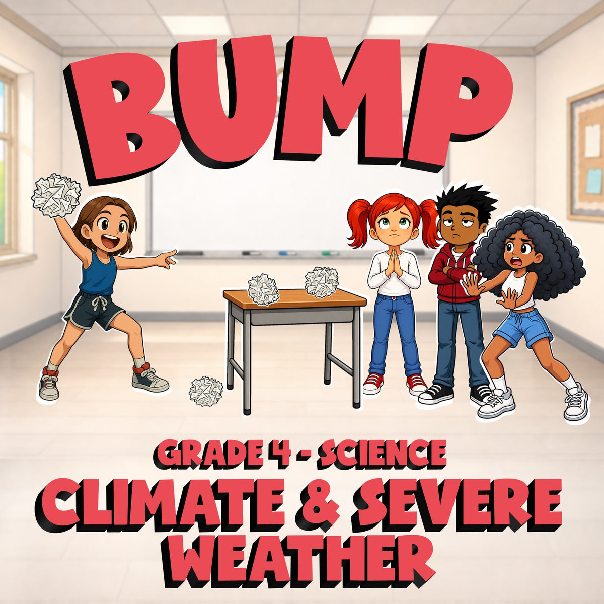 Climate & Severe Weather BUMP Science Game - No Prep Grade 4 Review Activity