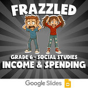 Income & Spending FRAZZLED Socials Game - No Prep Grade 6 Review Activity