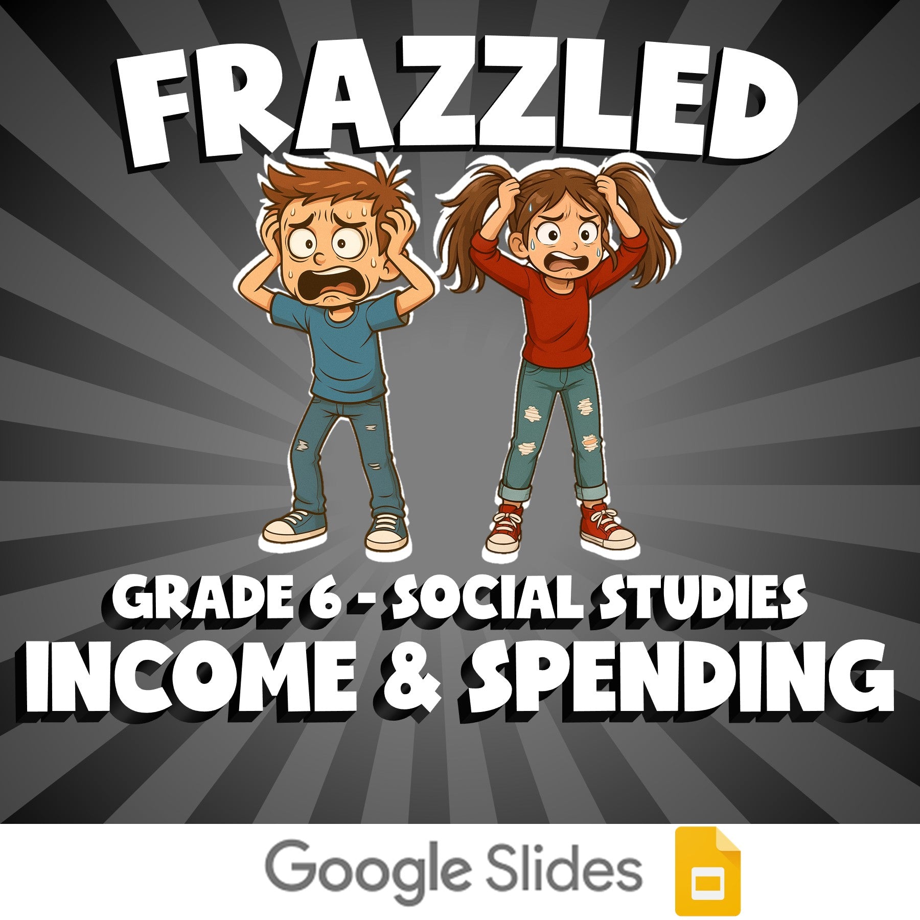 Income & Spending FRAZZLED Socials Game - No Prep Grade 6 Review Activity