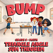 Triangle Angle Sum Theorem BUMP Math Game - No Prep Grade 8 Review Activity