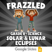 Solar & Lunar Eclipses FRAZZLED Science Game - No Prep Grade 8 Review Activity