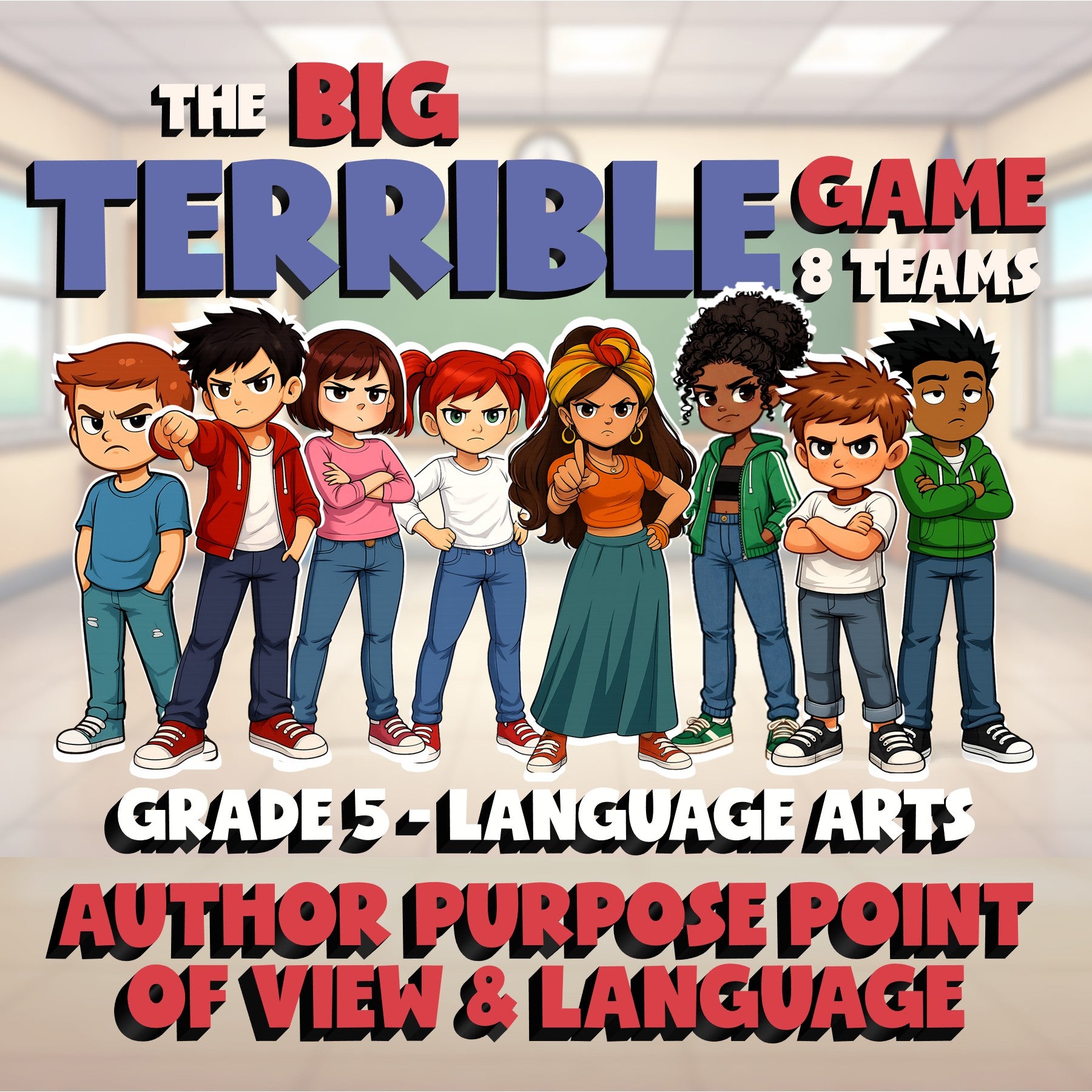 Author Purpose Point of View & Language BIG TERRIBLE GAME - Grade 5 ELA Review