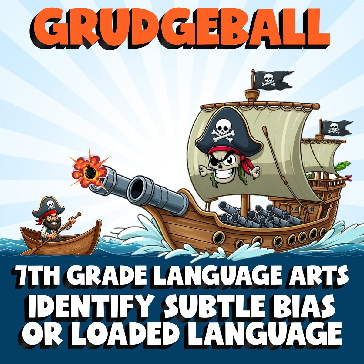 Identify Subtle Bias or Loaded Language GRUDGEBALL ELA Game - No Prep Grade 7