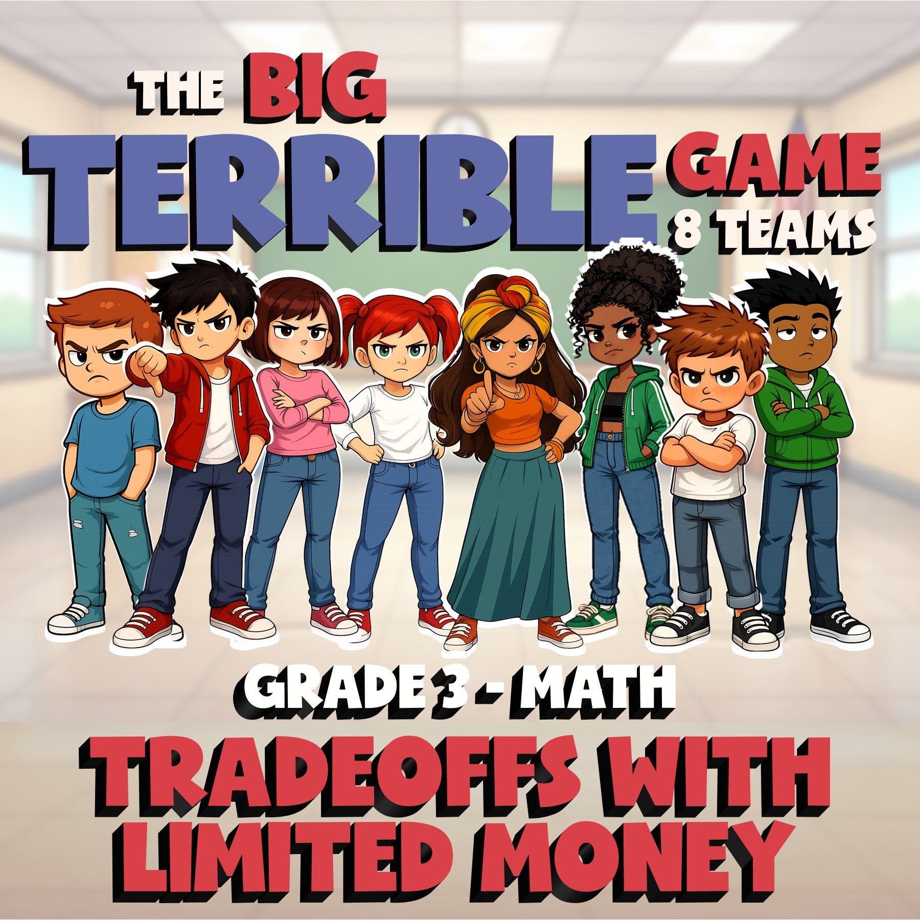 Tradeoffs with Limited Money BIG TERRIBLE GAME - No Prep Grade 3 Math Review