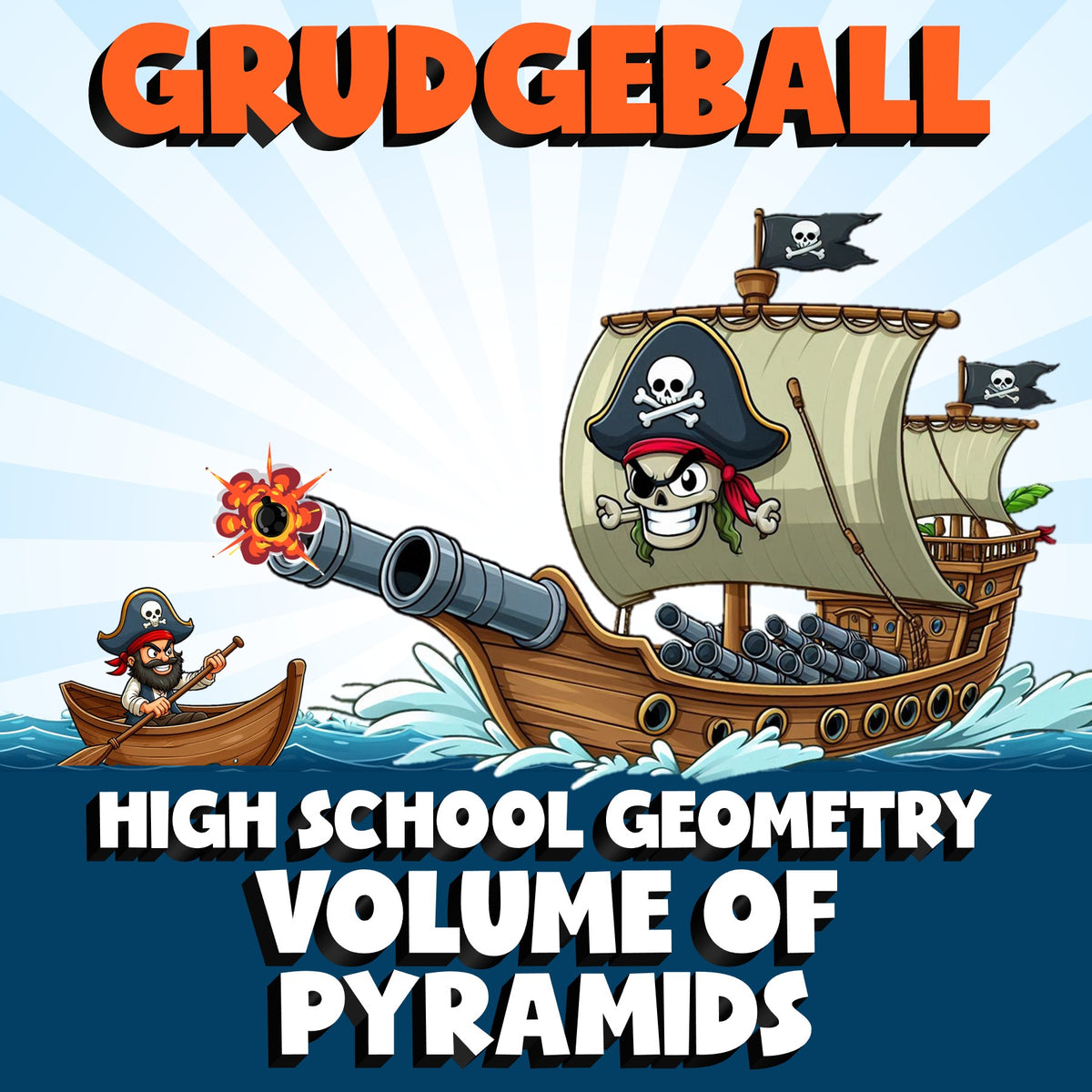 Volume of Pyramids GRUDGEBALL Math Game - No Prep Geometry Review Activity