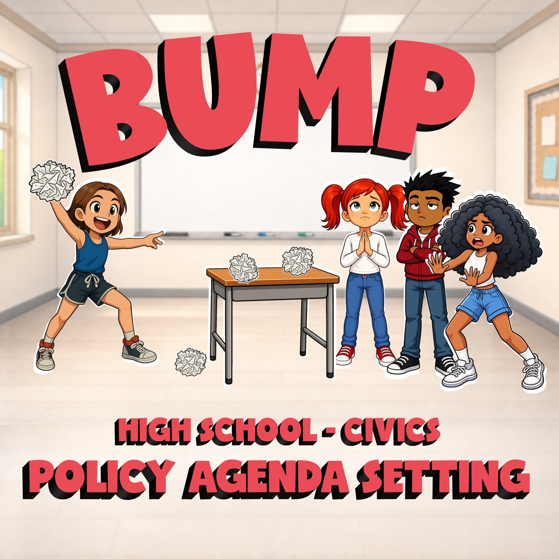 Policy Agenda Setting BUMP Civics Game - No Prep Review Activity