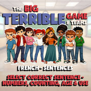 Select Correct Sentence - Numbers, Counting, Age & Use BIG TERRIBLE GAME French