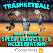 Speed, Velocity, & Acceleration TRASHKETBALL Science Game - No Prep Grade 7