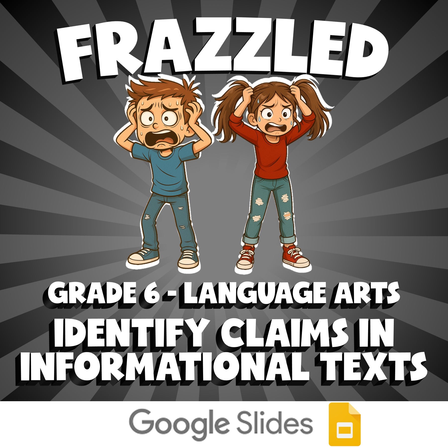 Identify Claims in Informational Texts FRAZZLED ELA Game - No Prep Grade 6