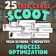 Process Optimization SCOOT TASK CARDS Science Game - No Prep Chemistry Review